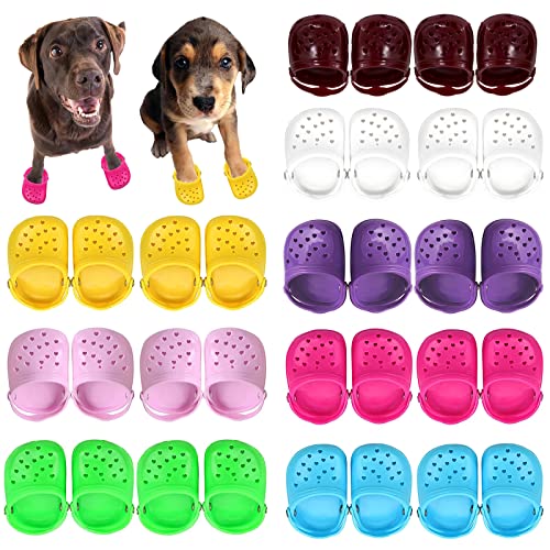 Hundesandalen, 8 Farben optional, Welpenschuhe Crocs, Haustier-Sandalen für kleine Hunde, Haustier-schöne Schuhe zum Fotografieren, Katzenschuhe für den Sommer, Rosenrot von GabeFish