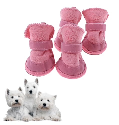 Rosa Schneestiefel für Welpen, warme Hundeschuhe, rutschfeste Fleece-Stiefel für Hunde, niedliche wasserdichte Winter-Katzenschuhe, Rosa, Größe 37 Rosa Schneestiefel für Welpen, warme Hundeschuhe, rutschfeste Fleece-Stiefel für Hunde, niedliche wasserdichte Winter-Katzenschuhe, Rosa, Größe 37 von GabeFish