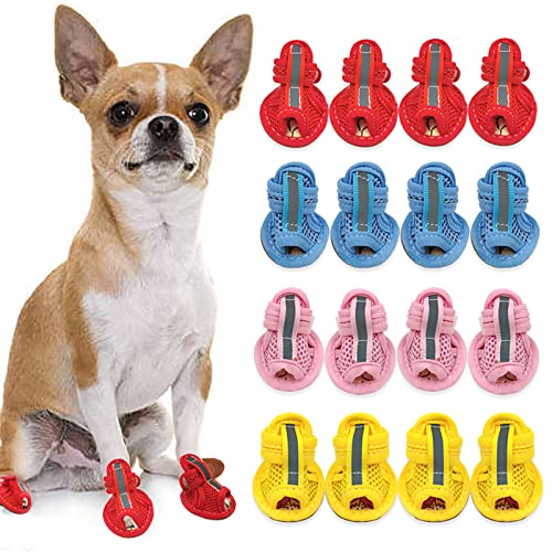 Sommersandalen für Hunde, atmungsaktive Mesh-Hundesandalen, Welpenschuhe für heißen Bürgersteig, Haustierschuhe für kleine Hunde, rosa Etikett 5 Sommersandalen für Hunde, atmungsaktive Mesh-Hundesandalen, Welpenschuhe für heißen Bürgersteig, Haustierschuhe für kleine Hunde, rosa Etikett 5 von GabeFish