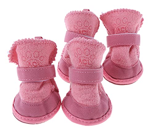 Winterschuhe für kleine Hunde, kalte Weahter Hundeschuhe für kleine Hunde, Stiefel für Katzen, Yorkie, Chihuahua, gemütliche Stiefel, Rosa, Größe 1 Winterschuhe für kleine Hunde, kalte Weahter Hundeschuhe für kleine Hunde, Stiefel für Katzen, Yorkie, Chihuahua, gemütliche Stiefel, Rosa, Größe 1 von GabeFish