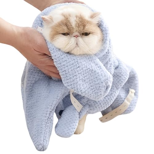Gacqpli Hundegewänder für After Bath, Hundebadgewand | Schnelltrocknungsabsorbierter Welpentuch mit Fußgurt Reißverschluss Design | Katzenbekleidung und Zubehör, Haustierkostüme für kleine Haustiere, von Gacqpli