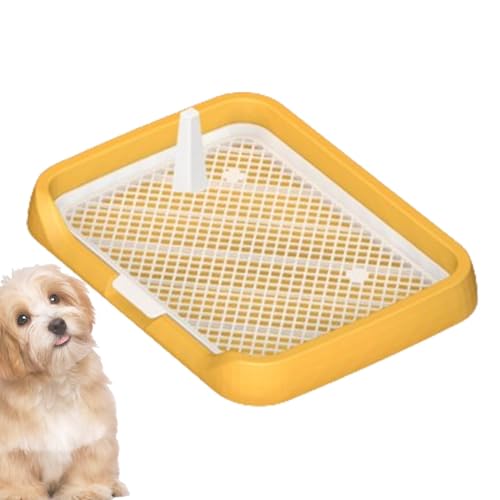 Hundetöpfchen-Tablett – Hunde-Töpfchen-Toiletten-WC Für Den Innenbereich Mit Abnehmbarem Pfosten, Hunde-Toiletten-Trainingstablett-Halter, Flaches Töpfchen-Tablett Für Hunde Mit Netzgittern Hundetöpfchen-Tablett – Hunde-Töpfchen-Toiletten-WC Für Den Innenbereich Mit Abnehmbarem Pfosten, Hunde-Toiletten-Trainingstablett-Halter, Flaches Töpfchen-Tablett Für Hunde Mit Netzgittern von Gacqpli