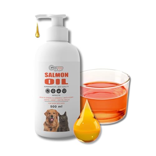 Gaczoo - Lachsöl Hunde & Katzen - Fischöl mit Omega 3 & 6, Fettsäuren DHA, EPA und DPA - für Gepflegte Haut und Glänzendes Fell - für alle Rassen - Geeignet als Tägliche Futterergänzung - 1000ml Gaczoo - Lachsöl Hunde & Katzen - Fischöl mit Omega 3 & 6, Fettsäuren DHA, EPA und DPA - für Gepflegte Haut und Glänzendes Fell - für alle Rassen - Geeignet als Tägliche Futterergänzung - 1000ml von Gaczoo