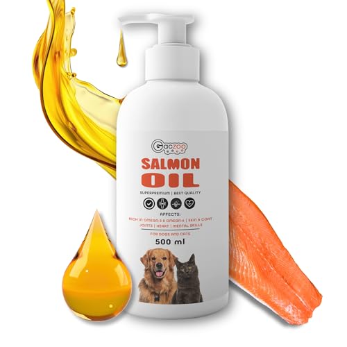 Gaczoo - Lachsöl Hunde & Katzen - Fischöl mit Omega 3 & 6, Fettsäuren DHA, EPA und DPA - für Gepflegte Haut und Glänzendes Fell - für alle Rassen - Geeignet als Tägliche Futterergänzung - 500ml Gaczoo - Lachsöl Hunde & Katzen - Fischöl mit Omega 3 & 6, Fettsäuren DHA, EPA und DPA - für Gepflegte Haut und Glänzendes Fell - für alle Rassen - Geeignet als Tägliche Futterergänzung - 500ml von Gaczoo