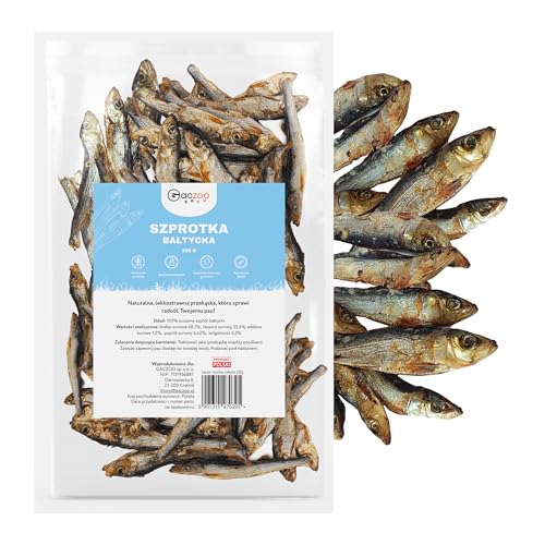 Gaczoo - Sprotten für Hunde Getrocknet - Getrockneter Fisch für Hund - 100% Trockenfisch, Hundeleckerli, Trainingsleckerli - ohne Zusätze, reich an Omega 3, Fettarm - 200g von Gaczoo