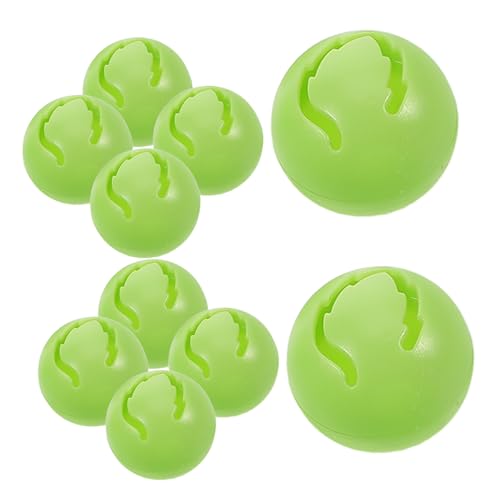 Gadpiparty 10 Stück Teiliges Grüne Katzenspielzeug Glöckchenbälle Hohl Leicht Sicher zum Kauen als Füllung für Spielzeuge Innen und Unterwegs für Katzen Geeignet von Gadpiparty