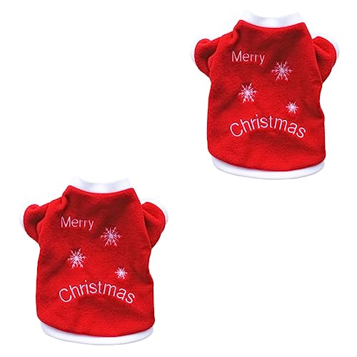 Gadpiparty 2 Stücke Modische Hund Warme Mantel Für Weihnachten Schneeflocke Haustier Outfits Hund Kleidung Größe L von Gadpiparty