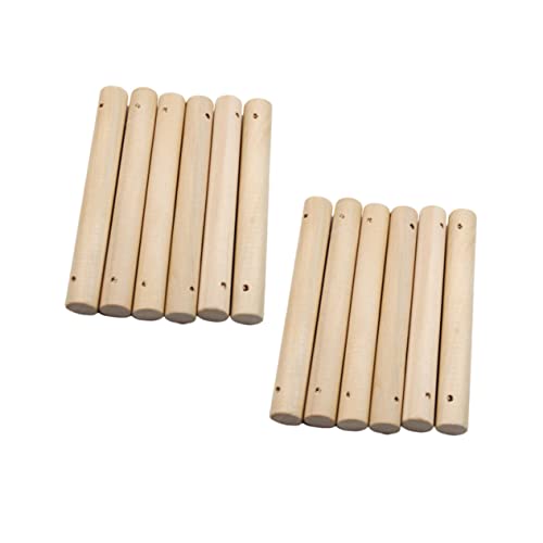 Gadpiparty 25 Stück Haustierleiter Holzstock Gebäude Jumbo Stange Stöcke Protokoll Loch Hartholz Geformt Leiterstock Für Haustiere Bastelzubehör Aus Holz von Gadpiparty