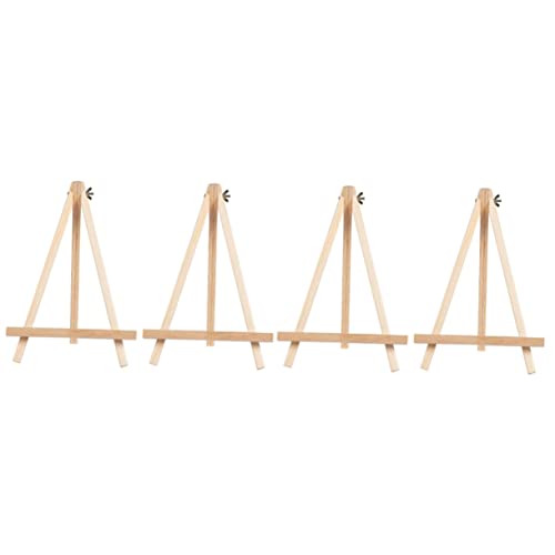 Gadpiparty 4 Stück Bild Staffelei Ständer Staffeleiständer Für Künstler Mini-staffelei-Display Tischstaffeleien Tafel Staffelei Klein Kartenständer Hochzeit Kind Dreieck Holz Doppelseitig von Gadpiparty