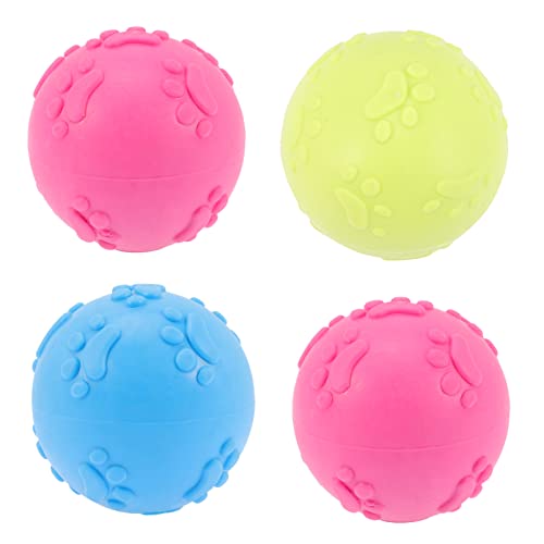 Gadpiparty Plüschtier 4Pcs Quietschige Kaub? Lustige Interaktive Spielzeuge Strand im Freien Hundespielkugel Reinigung Z?hne für Aggressive Welpe Mittelh?userhunde Plüschtiere von Gadpiparty