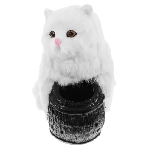 Gadpiparty Plüsch Katzen Stiftehalter Hübsch Hält Süße Plüschpuppe Tier Stiftehalter Süßer Tier Stiftebecher Simulationstiermodell Plüsch Simulationstierspielzeug Katzen Cartoon von Gadpiparty