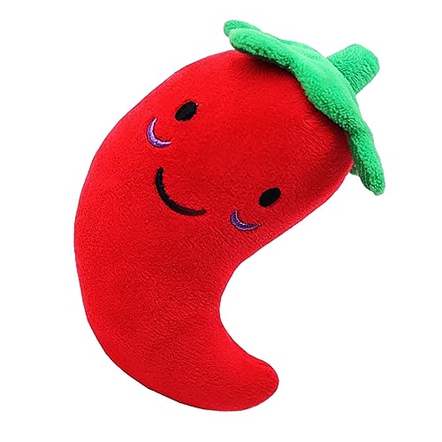 Gaeirt Red Pepper Plüschspielzeug, Mehrzweck-Interaktives Cartoon-Plüschspielzeug mit Bissfestigkeit für den Innenbereich für Hunde für Haustiere Gaeirt Red Pepper Plüschspielzeug, Mehrzweck-Interaktives Cartoon-Plüschspielzeug mit Bissfestigkeit für den Innenbereich für Hunde für Haustiere von Gaeirt