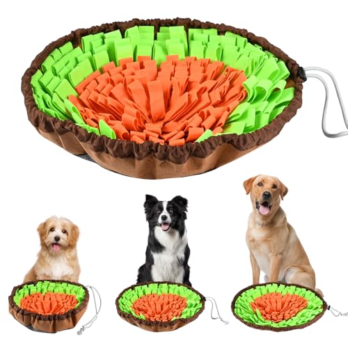 Gaethra Schnüffelteppich für Hunde, Snuffle Mat for Dog, Langlebig Schnüffeldecke, Größenverstellbar, Waschbar, für Intelligenz und Dufttraining, langsames Fressen und Stressabbau (Grüner + Orange) Gaethra Schnüffelteppich für Hunde, Snuffle Mat for Dog, Langlebig Schnüffeldecke, Größenverstellbar, Waschbar, für Intelligenz und Dufttraining, langsames Fressen und Stressabbau (Grüner + Orange) von Gaethra
