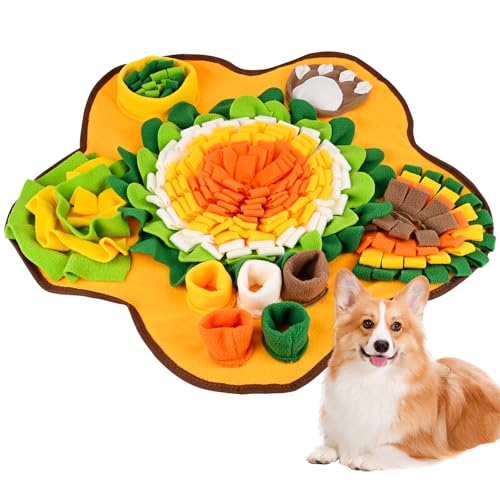 Gaethra Schnüffelteppich für Hunde, Snuffle Mat for Dog, Langlebig Schnüffeldecke, Weich und rutschfest Waschbar, für Intelligenz und Dufttraining, langsames Fressen und Stressabbau von Gaethra