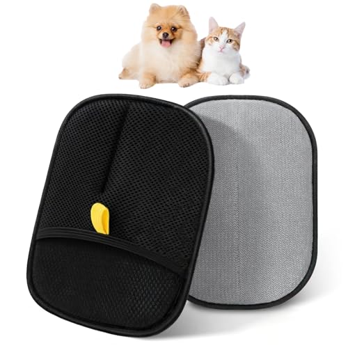Gaforexlo Fellmagnet Handschuhe Doppelseitig für Hunde & Katzen – Atmungsaktive Haustierhaarentferner mit Anti-Statik-Funktion, Wiederverwendbar zur Fellpflege im Alltag（2 pcs） von Gaforexlo