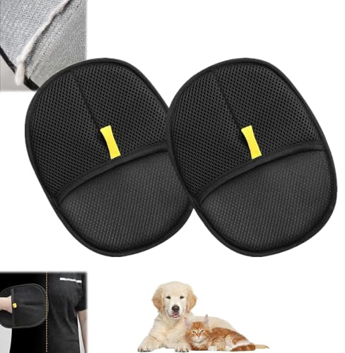 Tierhaarentfernungshandschuh für Katzen & Hunde, 2025 Upgrade Effiziente Pflegehandschuhe Katzenhaarentferner Handschuh, Pet Hair Remover Glove für Hund und Katze (2-PCS) von Gahwa