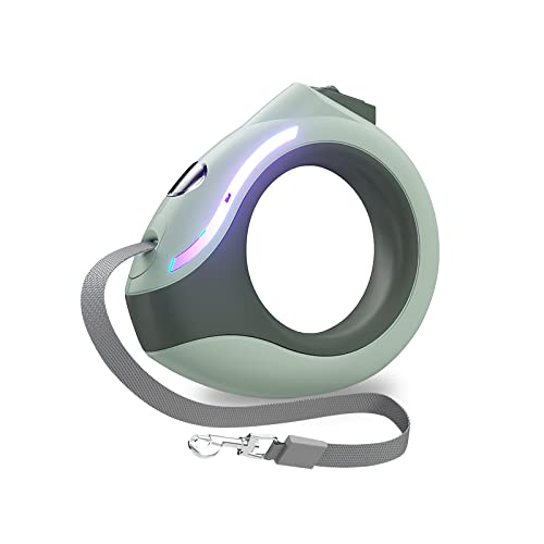 Galatée Einziehbare Hundeleine, 3m Ausziehbare Hundeleine Mit Led-Taschenlampe, EIN-Knopf-Bremse Und Schloss, Ausziehbare Hundeleine Für Hunde Bis 20 Kg(Grün) von Galatée