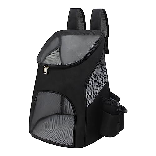 Galatée Haustiertrage-Rucksack, Eingang Oben, Tragbare Haustier-Reisetrage, Super Belüftetes Design, Von Fluggesellschaften Zugelassen, Ideal Für Reisen, Wandern, Camping(L, Schwarz) von Galatée