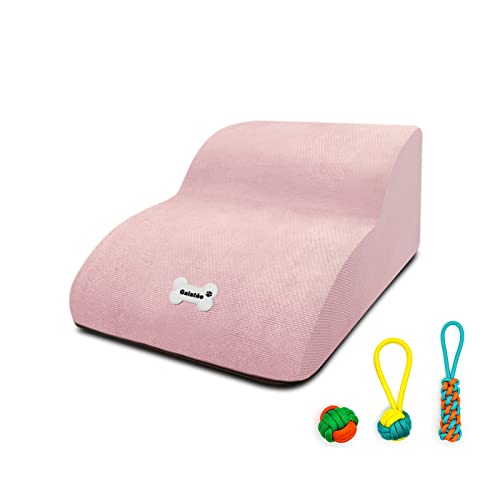 Galatée Haustiertreppe Aus Hochdichtem Schaumstoff, 2 Ebenen, Hundetreppe Und Rampe Für Hochbett Oder Sofa, Am Besten Für Verletzte Hunde, Ältere Katzen, Haustiere Mit Gelenkschmerzen(Rosa) von Galatée