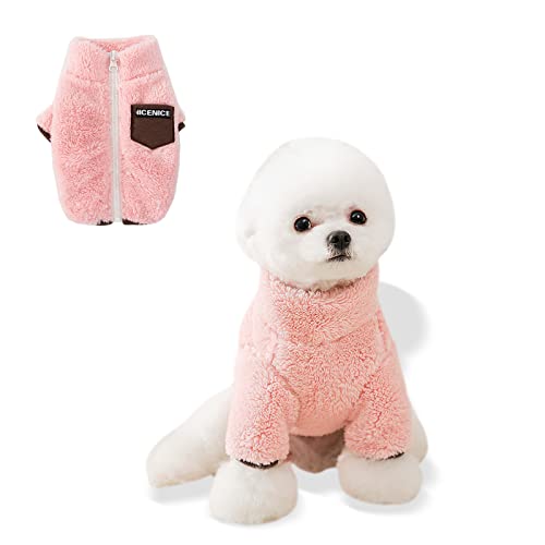 Galatée Haustierweste, Hundeweste Warmer Mantel, Süße Haustierkleidung Warmer Mantel Für Kleine Und Mittlere Haustiere, Hundemantel Mit Fleecefutter, Winter-Haustierweste(XL, Rosa) von Galatée