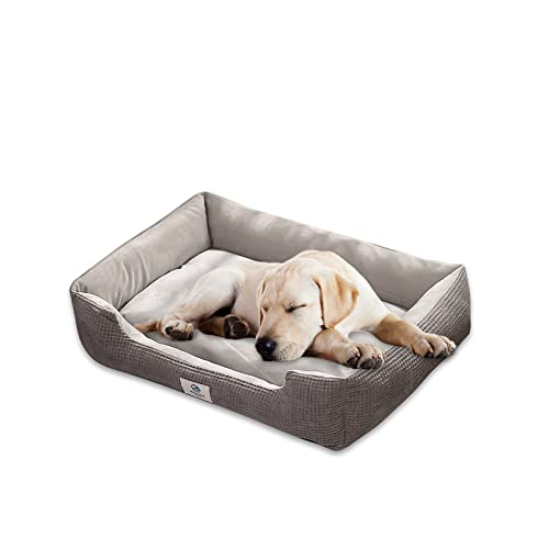 Galatée Hundebett, Warmes, Weiches, Bequemes Haustierbettsofa, Memory-Schaum-Hundesofa, Abnehmbares Und Waschbares Haustierbett(S, Grau) von Galatée