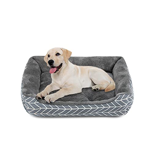 Galatée Hundebett, Waschbares Hundesofa, Warmes Weiches Haustiersofa, Haustierbett Für Große Mittelgroße Hunde Und Katzen, Katzenbett Mit Rutschfestem Boden(M, Grau) von Galatée