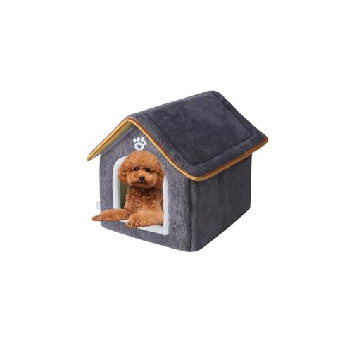 Galatée Hundehütte, Warmes Katzenhöhlenbett Für Den Innenbereich, Süßes, Faltbares Katzenhaus, Waschbares Hundeiglu Aus Plüsch, Bequemes Haustierhaus Für Welpen, Kätzchen Und Kaninchen(M, Grau) Galatée Hundehütte, Warmes Katzenhöhlenbett Für Den Innenbereich, Süßes, Faltbares Katzenhaus, Waschbares Hundeiglu Aus Plüsch, Bequemes Haustierhaus Für Welpen, Kätzchen Und Kaninchen(M, Grau) von Galatée