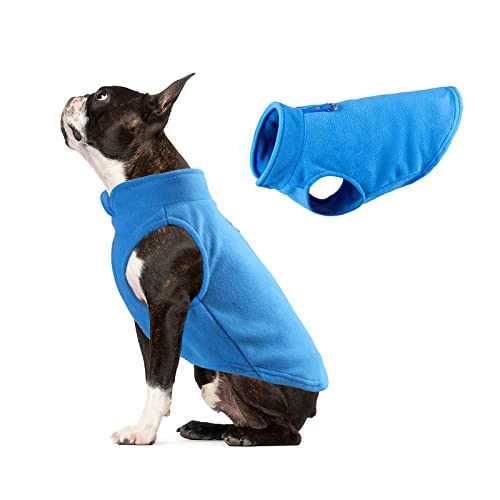 Galatée Hundemantel, Winddichter Schneeanzug Hundebekleidung, Hund Winter Warme Jacke Mit Geschirr Loch, Winter Warme Hundeweste, Haustier Kleidung Outfit Weste(L, Blau) von Galatée