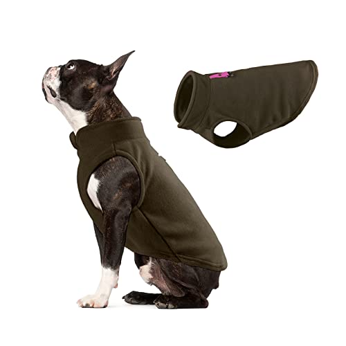 Galatée Hundemantel, Winddichter Schneeanzug Hundebekleidung, Hund Winter Warme Jacke Mit Geschirr Loch, Winter Warme Hundeweste, Haustier Kleidung Outfit Weste(L, Braun) von Galatée