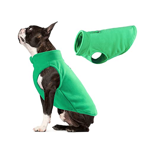 Galatée Hundemantel, Winddichter Schneeanzug Hundebekleidung, Hund Winter Warme Jacke Mit Geschirr Loch, Winter Warme Hundeweste, Haustier Kleidung Outfit Weste(L, Grün) von Galatée