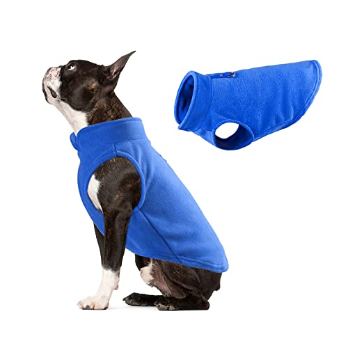 Galatée Hundemantel, Winddichter Schneeanzug Hundebekleidung, Hund Winter Warme Jacke Mit Geschirr Loch, Winter Warme Hundeweste, Haustier Kleidung Outfit Weste(L, Navy Blau) von Galatée