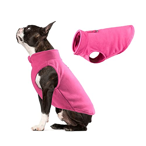 Galatée Hundemantel, Winddichter Schneeanzug Hundebekleidung, Hund Winter Warme Jacke Mit Geschirr Loch, Winter Warme Hundeweste, Haustier Kleidung Outfit Weste(L, Rosa) von Galatée