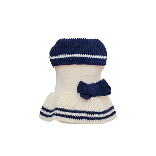 Galatée Hundepullover, Pullover Für Kleine Hunde, Klassischer Rollkragenpullover, Dicke Warme Kleidung, Weiche Haustier-Strickware Für Chihuahua, Bulldogge, Dackel, Mops, Yorkie(S, Dunkelblau) von Galatée