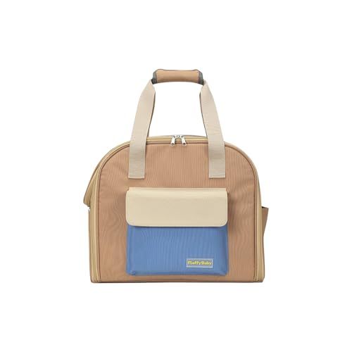 Galatée Hunderucksack, Belüftetes, Sicheres Design, Mehrere Taschen, Atmungsaktiver Netz-Haustierrucksack Zum Wandern, Reisen, Outdoor, Katzenrucksack Mit Gepolsterter Rückenstütze(Khaki) von Galatée
