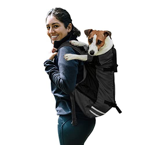 Galatée Hunderucksack, Verstellbarer Hunderucksack Für Kleine Und Mittelgroße Hunde, Einfach Zu Transportieren, Haustierrucksack für Spaziergänge im Freien, Wandern, Bergsteigen, Reisen(M, Schwarz) von Galatée