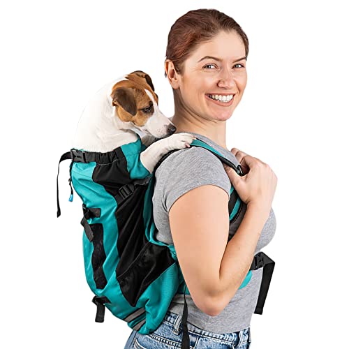 Galatée Hunderucksack, Verstellbarer Hunderucksack Für Kleine Und Mittelgroße Hunde, Einfach Zu Transportieren, Haustierrucksack für Spaziergänge im Freien, Wandern, Bergsteigen, Reisen(M, Blau) von Galatée