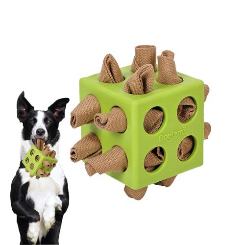 Galatée Hundespielzeug, Hundeschnüffelball, Interaktives Puzzle Hundespielzeug Für Kleine, Mittlere, Große Hunde, Welpen-Leckerli-Spender, Stoffstreifen Versteck Futter Kauspielzeug(Grün) von Galatée