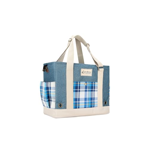 Galatée Hundetasche, Tragbare, Faltbare, Von Fluggesellschaften Zugelassene Katzentragetasche, Reisetasche Für Hunde, Haustiertasche Mit Sicheren Reißverschlüssen Und Atmungsaktivem Netz(Hellblau) von Galatée