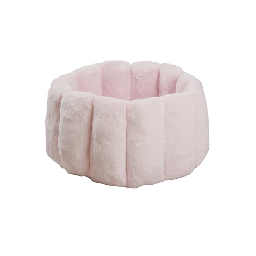 Galatée Katzenbett, Runde Haustierbetten Für Hauskatzen, Waschbares Flauschiges Katzennest, Superweiches Plüsch-Haustierbett, Weiches Süßes Hundebett(M, Lila) von Galatée