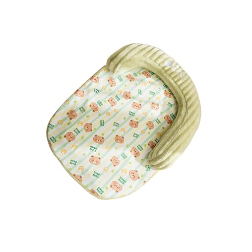 Galatée Katzenbett, Warmes, Bequemes Haustierbett Für Katzen Und Welpen, Haustier-Sofabett Mit Kissen, Flauschiges Katzensofa Mit Hochwertigem, Weichem Cordvlies(M, Grün) von Galatée