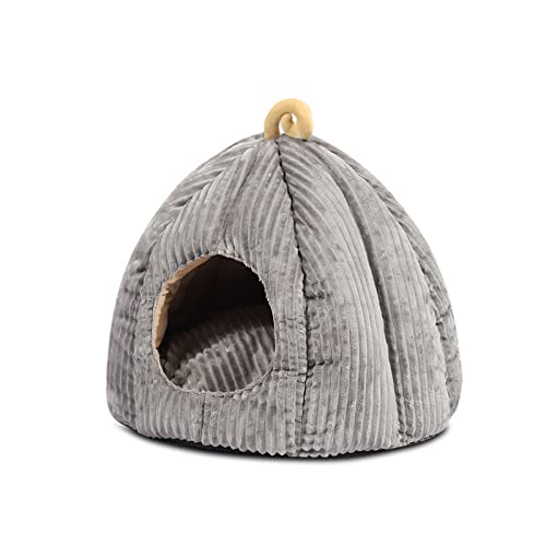 Galatée Katzenhöhlenbett, Haustierzelthöhlenbett Für Katzen Kleine Hunde, Waschbares Abnehmbares Katzennest, Weiche Und Gemütliche Plüschkatze Iglu -Höhlenbett(S, Grau Galatée Katzenhöhlenbett, Haustierzelthöhlenbett Für Katzen Kleine Hunde, Waschbares Abnehmbares Katzennest, Weiche Und Gemütliche Plüschkatze Iglu -Höhlenbett(S, Grau von Galatée