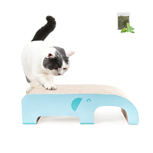 Galatée Katzenkratzbrett, Doppelseitiger Katzenkratzerkarton, Katzenkratzunterlage Für Kleine Und Mittlere Katzen, Katzenliege Mit Katzenminze, Blau Galatée Katzenkratzbrett, Doppelseitiger Katzenkratzerkarton, Katzenkratzunterlage Für Kleine Und Mittlere Katzen, Katzenliege Mit Katzenminze, Blau von Galatée
