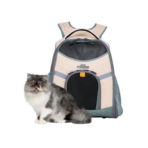 Galatée Katzenrucksack, Haustier-Rucksack Für Reisen, Wandern, Camping, Outdoor, Belüfteter Haustier-Wanderrucksack, Reisetasche, Von Fluggesellschaften Zugelassener Katzenrucksack(Hellgelb) von Galatée