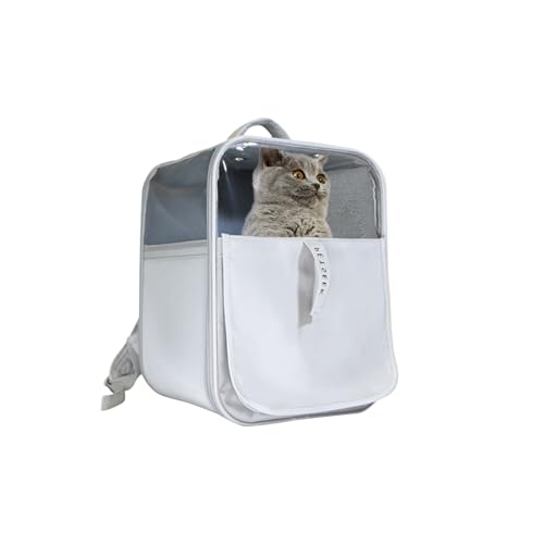 Galatée Katzenrucksack, Haustierrucksack Für Katzen Und Hunde, Vollständig Belüftetes Design, Hunderucksack Für Reisen, Wandern, Outdoor(Grau) von Galatée