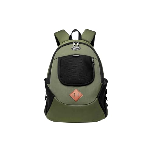 Galatée Katzenrucksack, Hunderucksack-Tragetasche Für Katzen Und Welpen, Belüfteter Haustier-Rucksack Zum Wandern, Camping, Von Fluggesellschaften Zugelassener Katzenrucksack(Grün) von Galatée