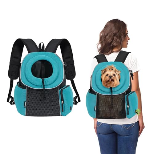 Galatée Katzentrage-Rucksack, Verstellbarer Hunde-Fronttrage-Rucksack, Tragetasche Für Kleine Und Mittelgroße Hunde, Katzentasche Für Reisen, Wandern, Fahrradfahren, Spazierengehen im Freien(Blau) von Galatée