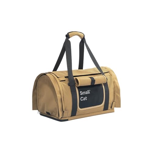 Galatée Katzentragetasche, Haustier-Reisetasche, Faltbare Hundetasche, Von Fluggesellschaften Zugelassen, Katzen-Reisetasche Mit Netzfenster, Für Outdoor-Wandern Und Klettern(Braun) von Galatée