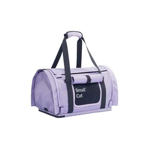 Galatée Katzentragetasche, Haustier-Reisetasche, Faltbare Hundetasche, Von Fluggesellschaften Zugelassen, Katzen-Reisetasche Mit Netzfenster, Für Outdoor-Wandern Und Klettern(Lila) von Galatée