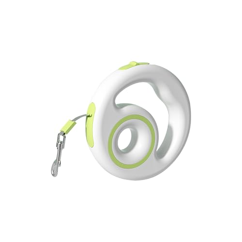 Galatée Rollleine Für Hunde, Verwicklungsfreies Nylonband, 360°-Leine Ohne Verwicklungen, Einhändige Bremse, Pause, Sperre, Robuste Leine Für Training Und Laufen(Grün) von Galatée