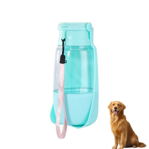 Galenecx Trinkflasche Hunde, 350ml Tragbare Haustier Trinkflasche, 180°Faltbare Hund Katze Haustiere Auslaufsicher Wasserflasche, BPA-frei, für Haustiere im Freien, Wandern, Reisen von Galenecx